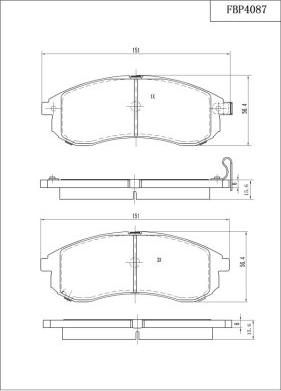 FI.BA FBP4087 - Bremžu uzliku kompl., Disku bremzes autospares.lv