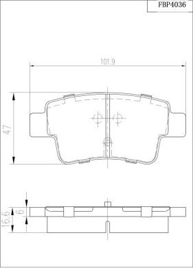 FI.BA FBP4036 - Тормозные колодки, дисковые, комплект www.autospares.lv