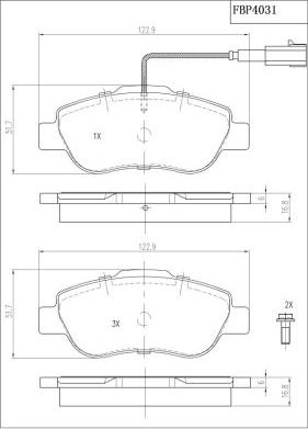 FI.BA FBP4031 - Brake Pad Set, disc brake www.autospares.lv