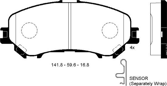 Valeo 9011004 - Bremžu uzliku kompl., Disku bremzes www.autospares.lv