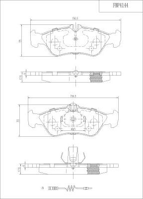 FI.BA FBP4144 - Brake Pad Set, disc brake www.autospares.lv