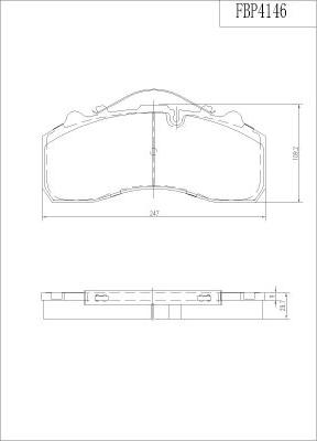 FI.BA FBP4146 - Brake Pad Set, disc brake www.autospares.lv