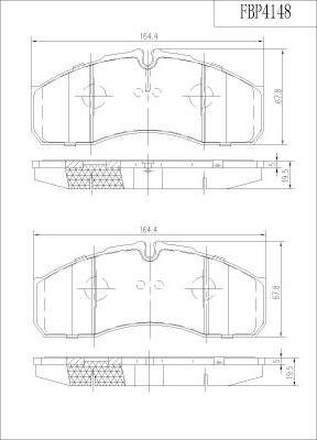 FI.BA FBP4148 - Тормозные колодки, дисковые, комплект www.autospares.lv