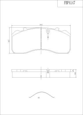 FI.BA FBP4147 - Brake Pad Set, disc brake www.autospares.lv