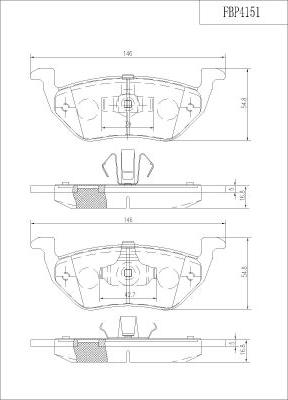 FI.BA FBP4151 - Bremžu uzliku kompl., Disku bremzes www.autospares.lv