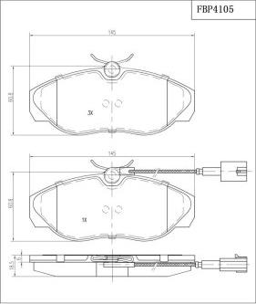 FI.BA FBP4105 - Brake Pad Set, disc brake www.autospares.lv