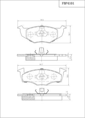 FI.BA FBP4101 - Bremžu uzliku kompl., Disku bremzes www.autospares.lv