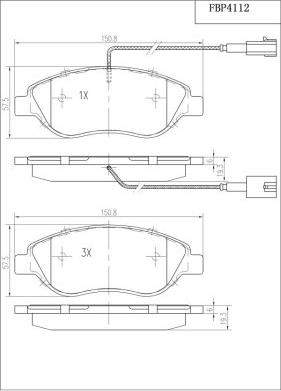 FI.BA FBP4112 - Bremžu uzliku kompl., Disku bremzes www.autospares.lv