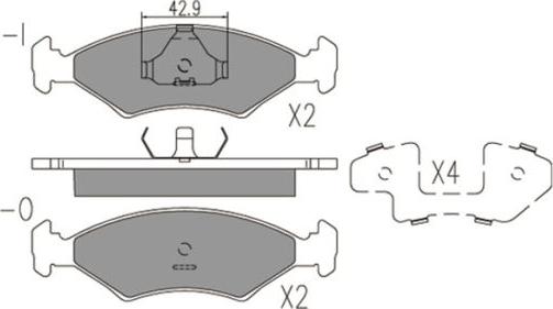 FI.BA FBP4180 - Bremžu uzliku kompl., Disku bremzes www.autospares.lv