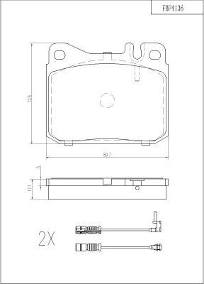 FI.BA FBP4136 - Bremžu uzliku kompl., Disku bremzes autospares.lv