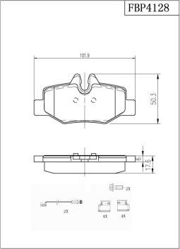 FI.BA FBP4128 - Bremžu uzliku kompl., Disku bremzes www.autospares.lv