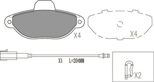 FI.BA FBP4176 - Тормозные колодки, дисковые, комплект www.autospares.lv