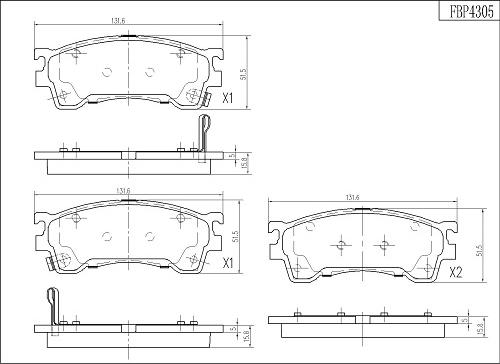 FI.BA FBP4305 - Brake Pad Set, disc brake www.autospares.lv