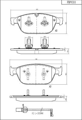 FI.BA FBP4311 - Bremžu uzliku kompl., Disku bremzes www.autospares.lv