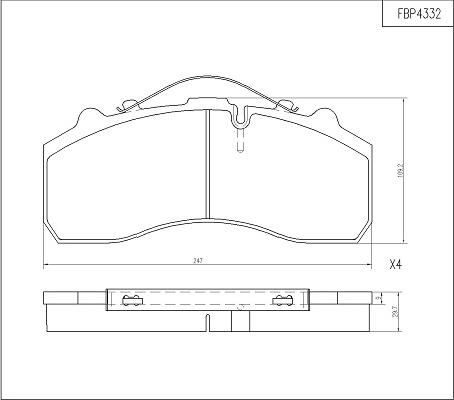 FI.BA FBP4332 - Bremžu uzliku kompl., Disku bremzes www.autospares.lv