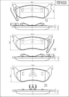 FI.BA FBP4328 - Bremžu uzliku kompl., Disku bremzes www.autospares.lv