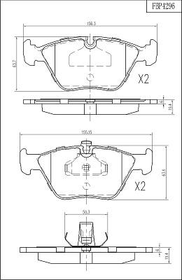 FI.BA FBP4296 - Bremžu uzliku kompl., Disku bremzes autospares.lv