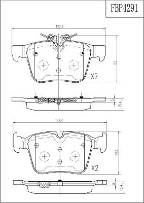 FI.BA FBP4291 - Bremžu uzliku kompl., Disku bremzes autospares.lv