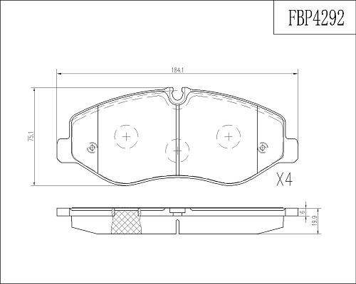 FI.BA FBP4292 - Bremžu uzliku kompl., Disku bremzes autospares.lv