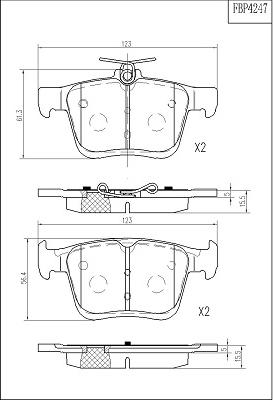 FI.BA FBP4247 - Bremžu uzliku kompl., Disku bremzes www.autospares.lv