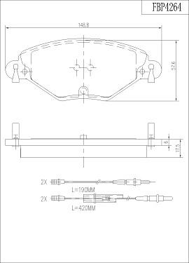 FI.BA FBP4264 - Bremžu uzliku kompl., Disku bremzes www.autospares.lv