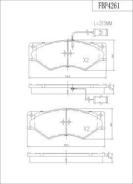 FI.BA FBP4261 - Brake Pad Set, disc brake www.autospares.lv