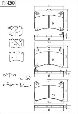 FI.BA FBP4209 - Bremžu uzliku kompl., Disku bremzes www.autospares.lv