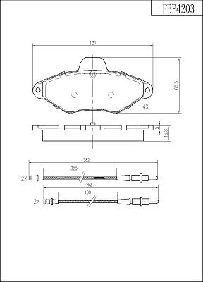 FI.BA FBP4203 - Тормозные колодки, дисковые, комплект www.autospares.lv