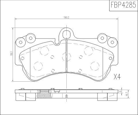 FI.BA FBP4285 - Bremžu uzliku kompl., Disku bremzes www.autospares.lv