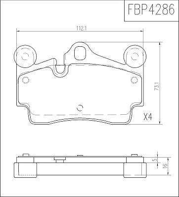 FI.BA FBP4286 - Bremžu uzliku kompl., Disku bremzes autospares.lv