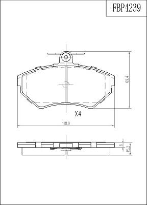 FI.BA FBP4239 - Bremžu uzliku kompl., Disku bremzes autospares.lv