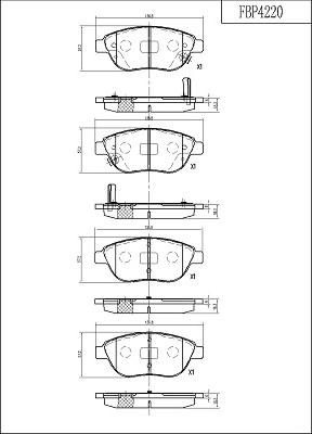 FI.BA FBP4220 - Bremžu uzliku kompl., Disku bremzes www.autospares.lv