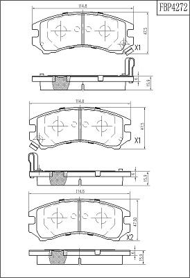 FI.BA FBP4272 - Тормозные колодки, дисковые, комплект www.autospares.lv