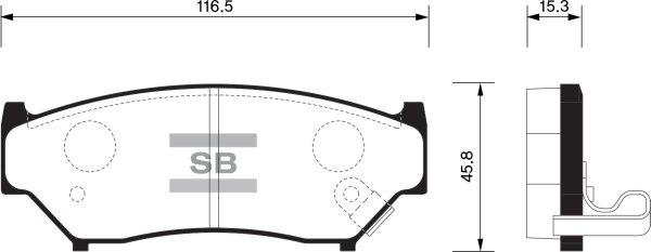 FI.BA FBP1584 - Тормозные колодки, дисковые, комплект www.autospares.lv