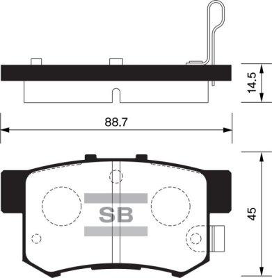 Akebono AN-310K - Brake Pad Set, disc brake www.autospares.lv