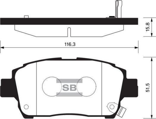 FI.BA FBP1244 - Brake Pad Set, disc brake www.autospares.lv