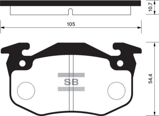 Automotor France ABP1051 - Тормозные колодки, дисковые, комплект www.autospares.lv