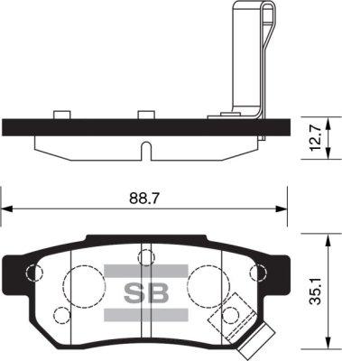 BENDIX DB1195 - Тормозные колодки, дисковые, комплект www.autospares.lv