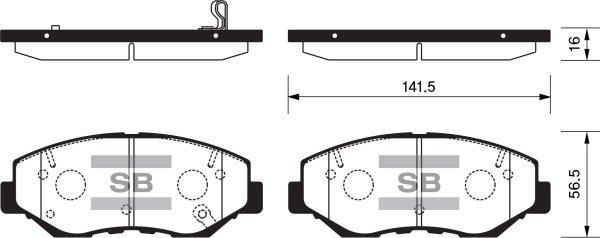 FI.BA FBP1237 - Тормозные колодки, дисковые, комплект www.autospares.lv