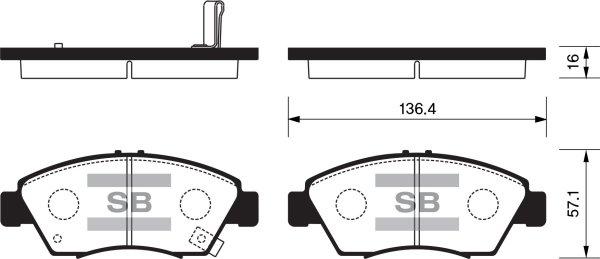 FI.BA FBP1221 - Brake Pad Set, disc brake www.autospares.lv