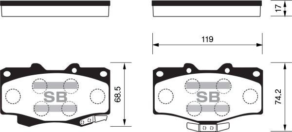 FI.BA FBP1222 - Bremžu uzliku kompl., Disku bremzes autospares.lv