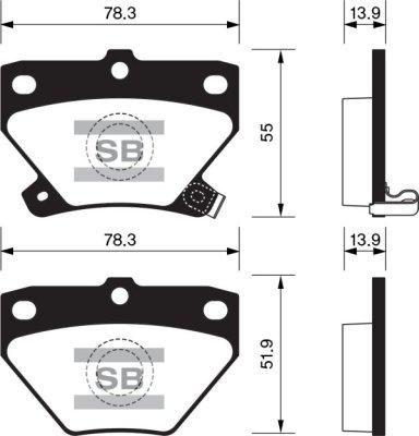 FI.BA FBP2044 - Тормозные колодки, дисковые, комплект www.autospares.lv