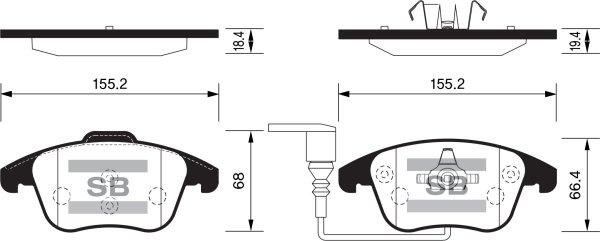 FI.BA FBP2264 - Bremžu uzliku kompl., Disku bremzes autospares.lv