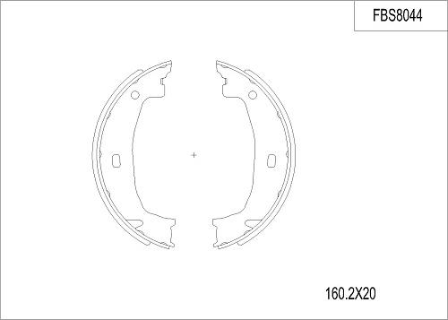 FI.BA FBS8044 - Bremžu loku komplekts autospares.lv