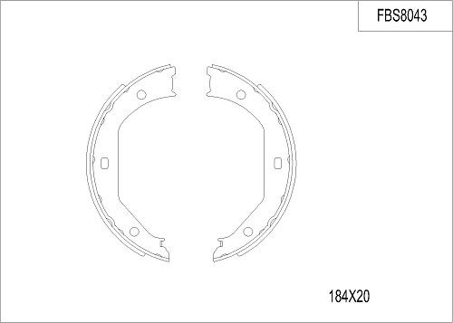 FI.BA FBS8043 - Bremžu loku komplekts autospares.lv