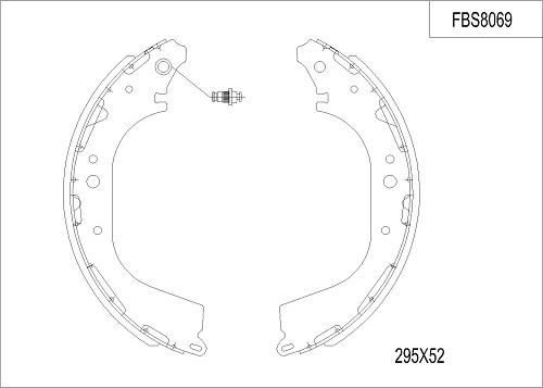 FI.BA FBS8069 - Brake Shoe Set www.autospares.lv