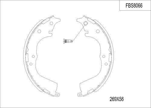 FI.BA FBS8066 - Brake Shoe Set www.autospares.lv