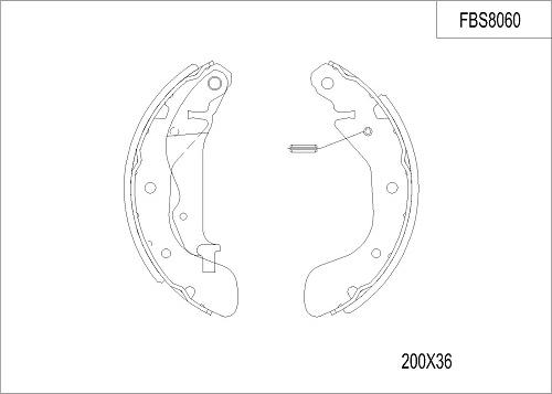 FI.BA FBS8060 - Bremžu loku komplekts www.autospares.lv