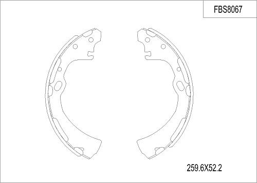 FI.BA FBS8067 - Brake Shoe Set www.autospares.lv