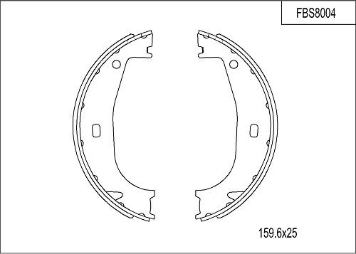 FI.BA FBS8004 - Brake Shoe Set www.autospares.lv